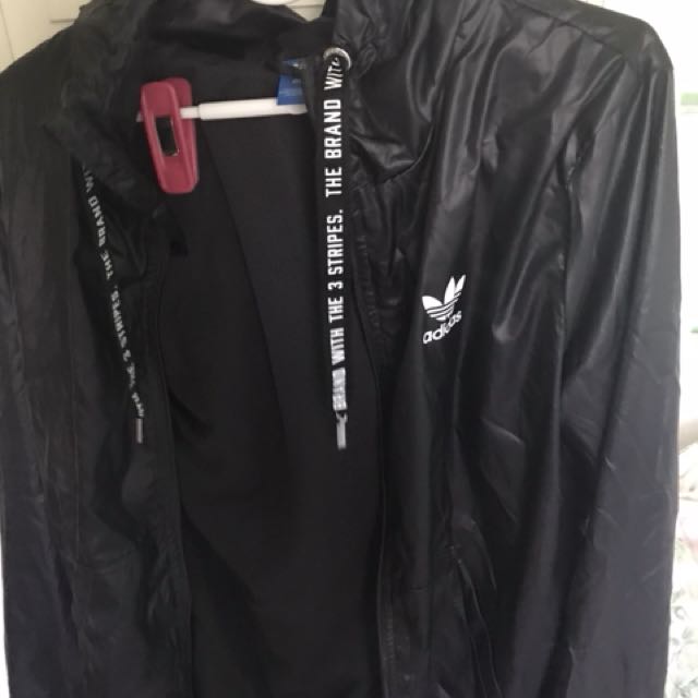 adidas the brand with the 3 stripes jacket