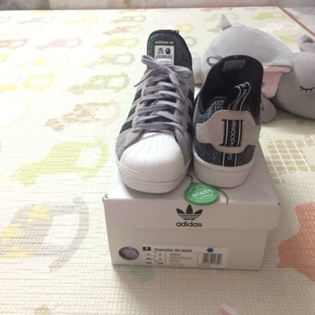 Superstar boost bape best sale x neighborhood