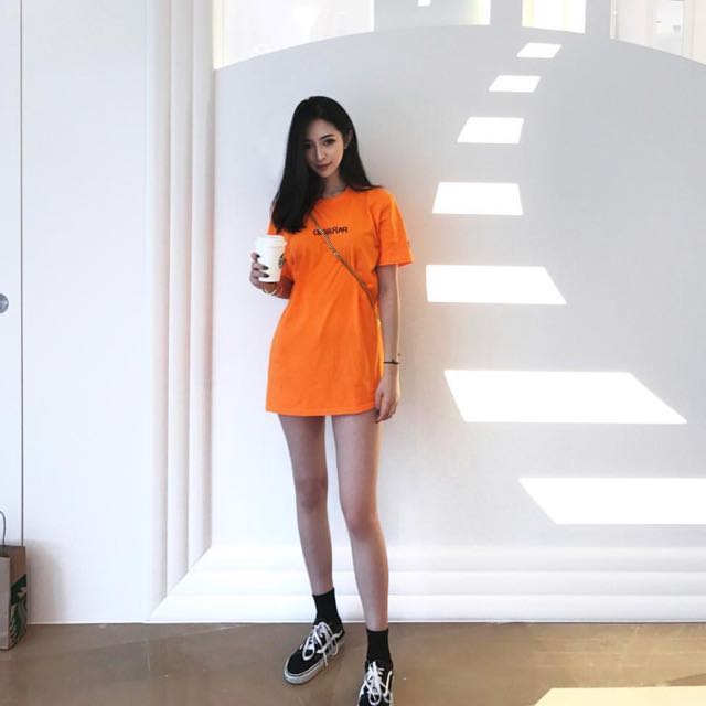 anti social social club orange tee