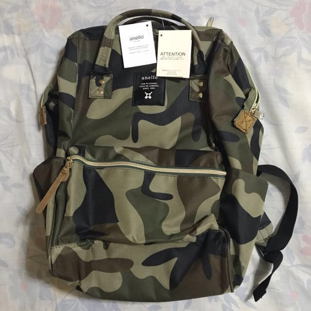 Anello Japan Digital Camouflage Backpack Rucksack Canvas School CAMO Book A4 Bag 