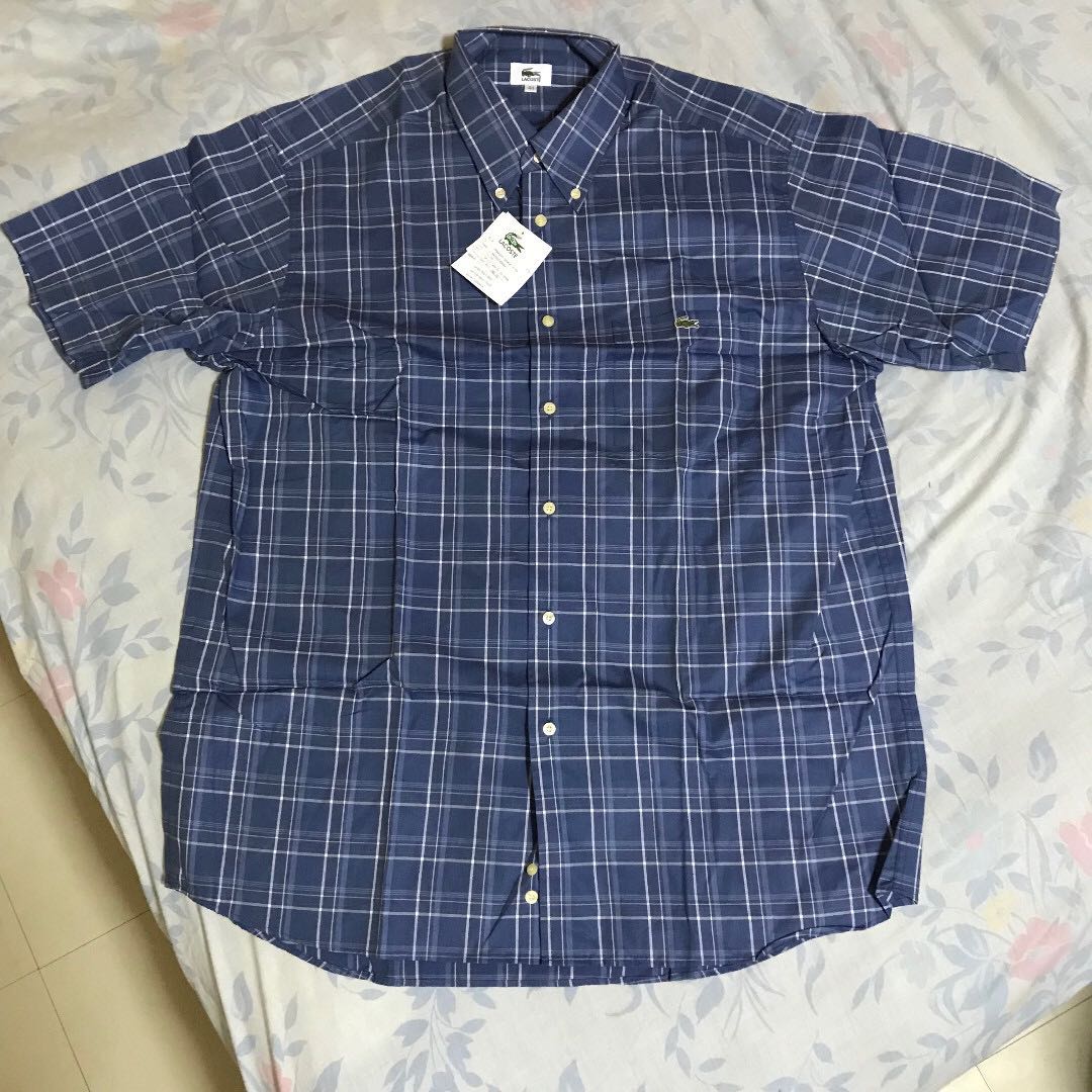 lacoste checkered polo