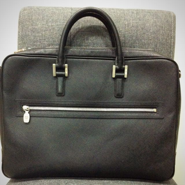 Authentic MCM briefcase, Luxury, Bags & Wallets on Carousell