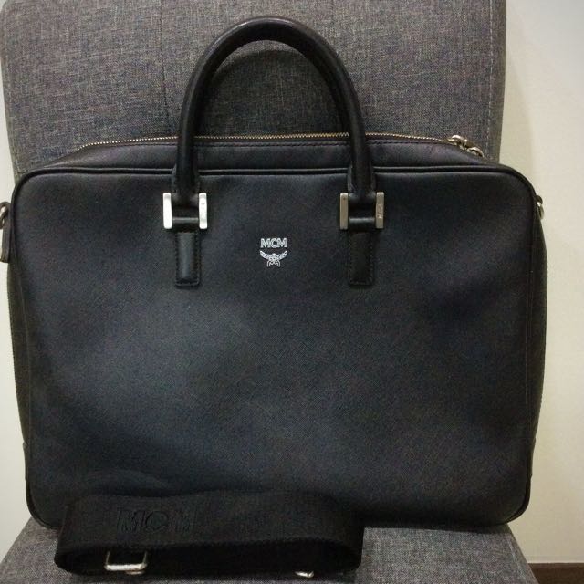 Authentic MCM briefcase, Luxury, Bags & Wallets on Carousell
