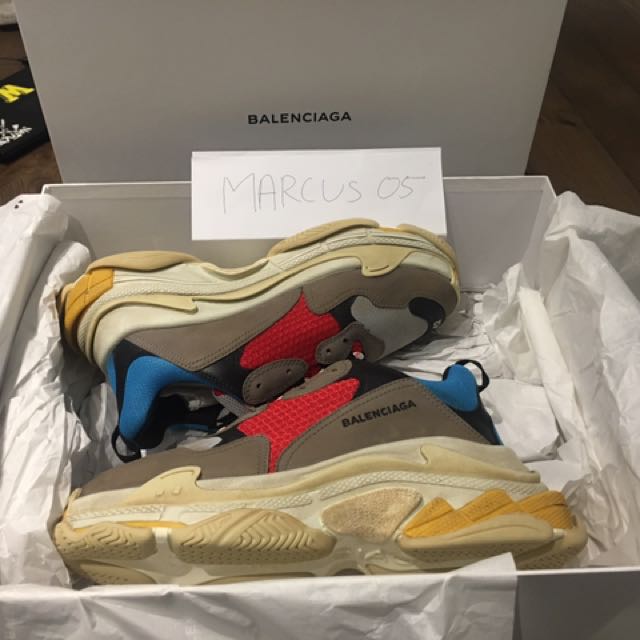 Balenciaga Men s Vintage Triple S Trainers UK