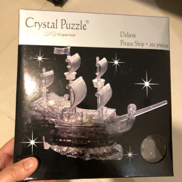 Bnib Original Deluxe Pirate Ship 3d Crystal Puzzle Toys Games