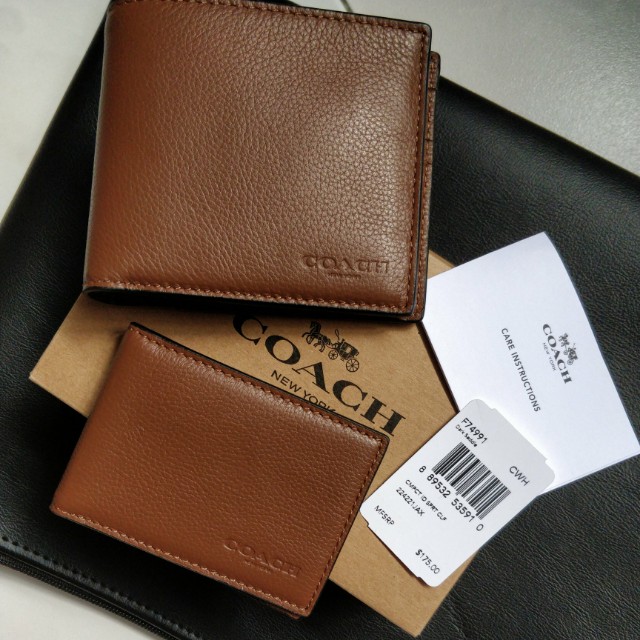 men's coach wallet card holder