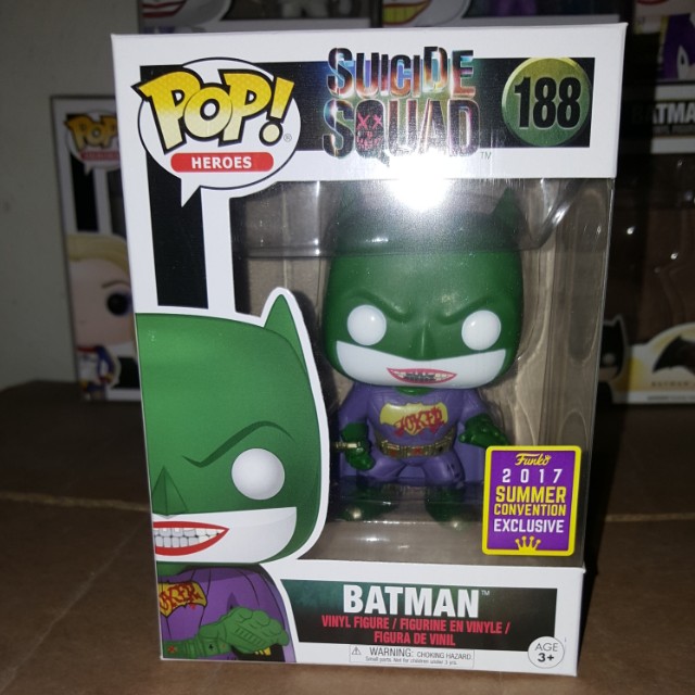 Funko Pop Suicide Squad #188 2017 Summer Convention Exclusive The Joker Imposter  Batman Vinyl Figure, Hobbies & Toys, Toys & Games on Carousell