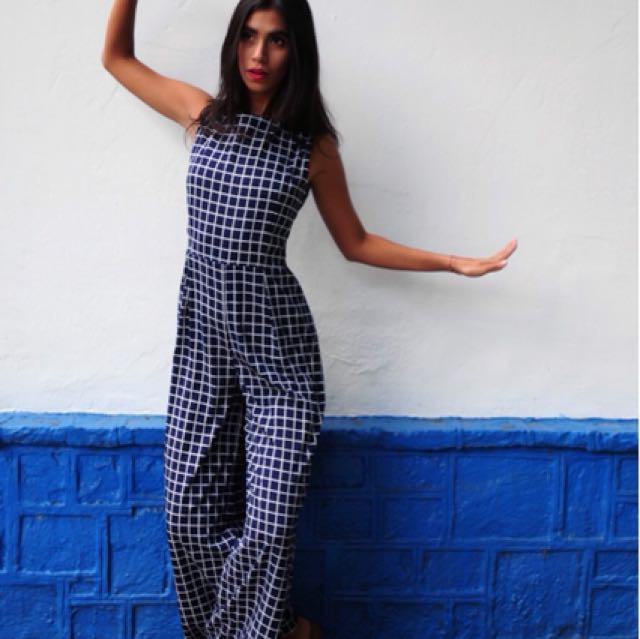 geometric print jumpsuit