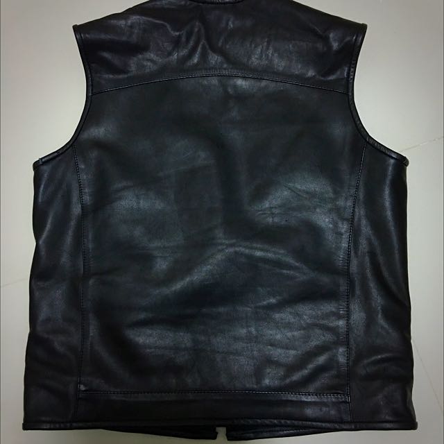 Genuine leather motorcycle vest new arrivals