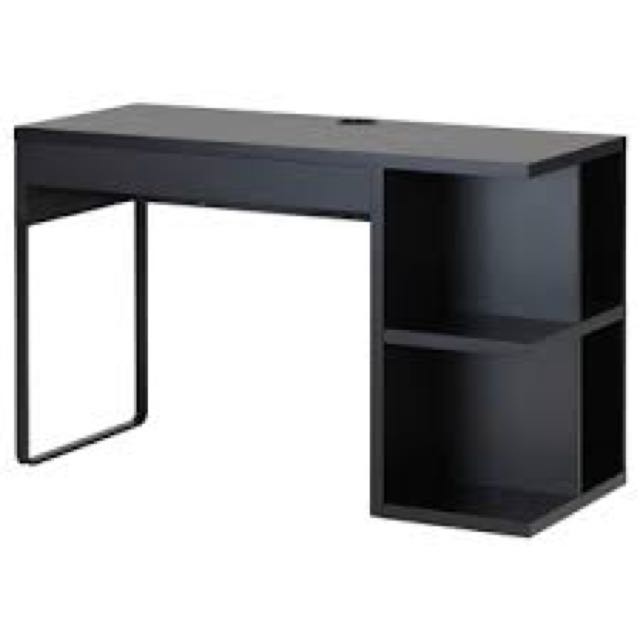 IKEA Micke Desk with integrated storage, Furniture & Home Living, Furniture, Tables & Sets on