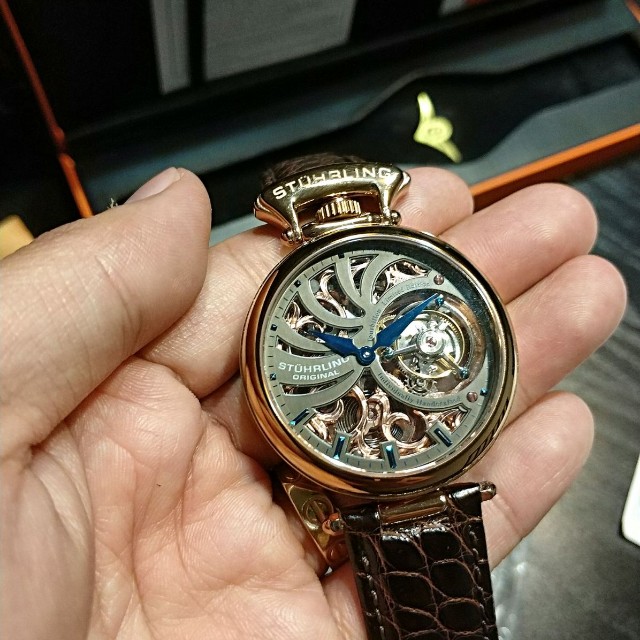 Stuhrling crown emperor tourbillon clearance