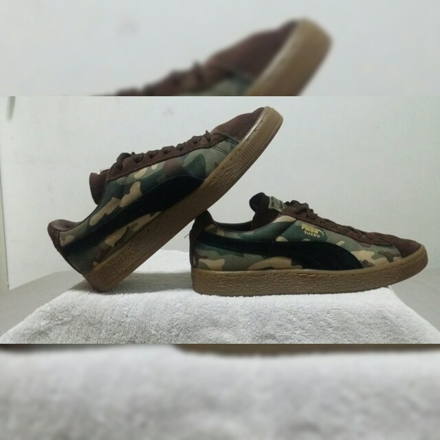 Puma suede camo top
