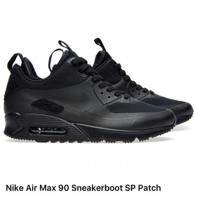 air max 90 sneakerboot patch black