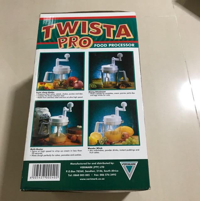 Twista Pro Food Processor in box, TV & Home Appliances, Kitchen