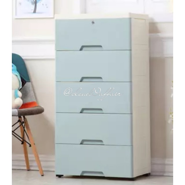 5 Tier Large Size Plastic Drawer Cabinet Furniture Shelves