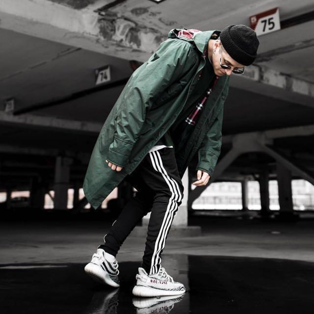 adidas striped pants outfit