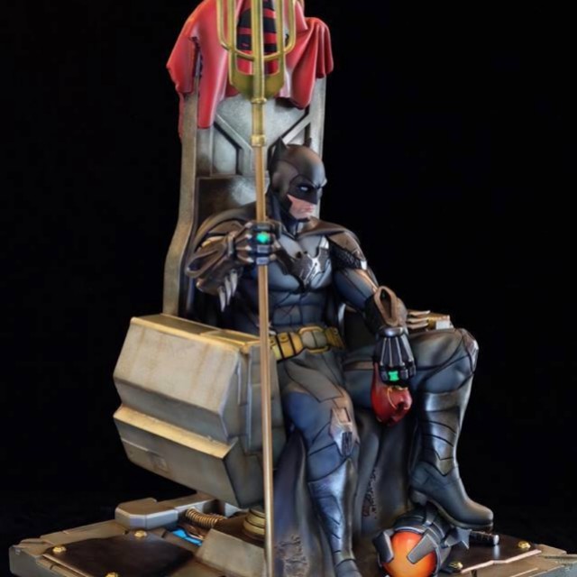batman on throne statue for sale