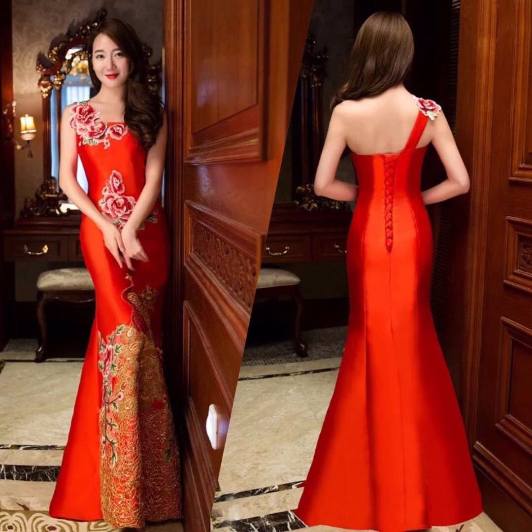 Beautiful Red Wedding Tea Ceremony 
