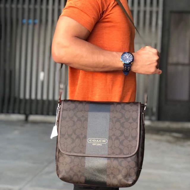 Coach Men Sling Bag Men S Fashion Bags Wallets Sling Bags On Carousell