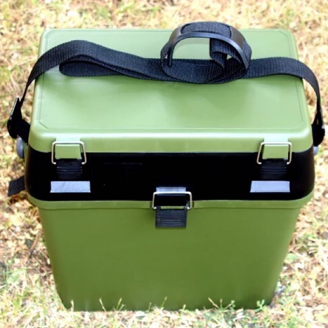 fishing tackle box with lures