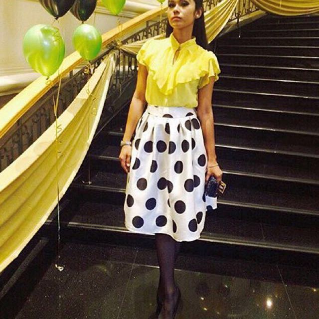 Retro Fashion Polka Dot Black White Women s Fashion Bottoms