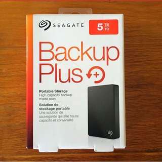 BNIB 5TB Seagate Backup Plus Portable Hard Disk Drive