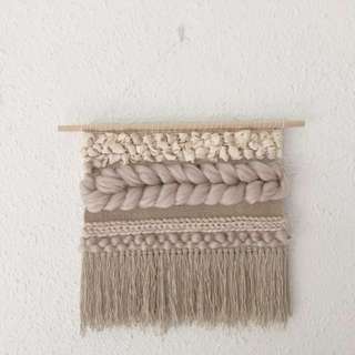 Wall Hanging weave - jumbo braid - beige 