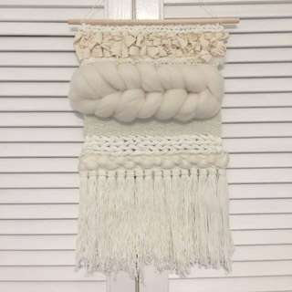 Wall Hanging weave - jumbo braid - cream