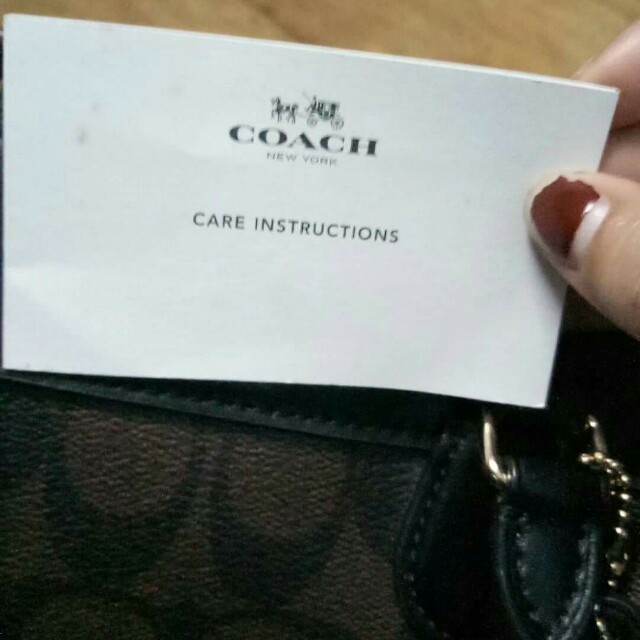 Coach discount purse care