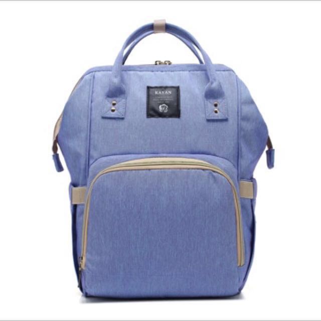 light blue diaper bag