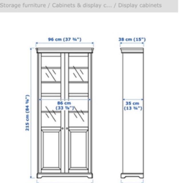 Brand New In Box Ikea Liatorp Bookcase Cabinet With Glass Doors