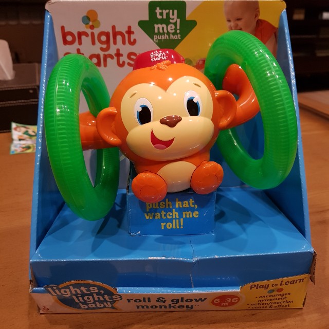 bright starts roll and glow monkey