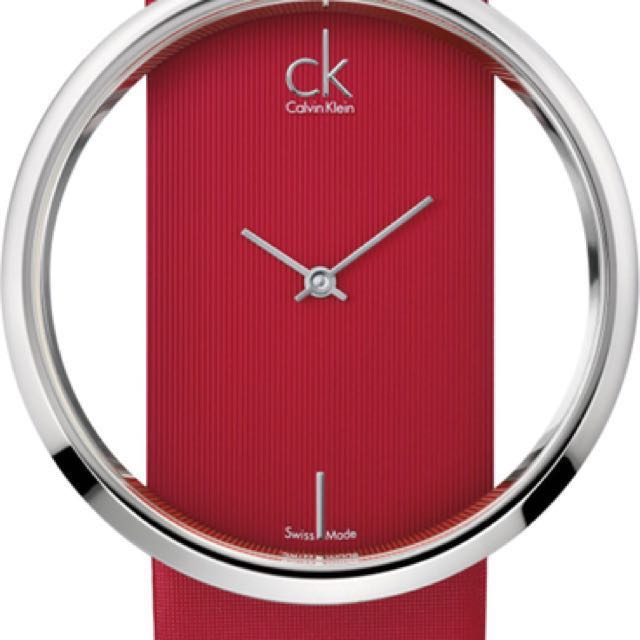 Calvin klein red watch on sale