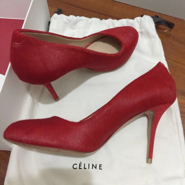 Celine Pony Hair Heels Pumps 39 Luxury Sneakers Footwear on