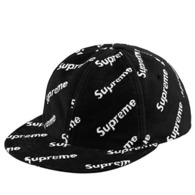 black and white supreme hat