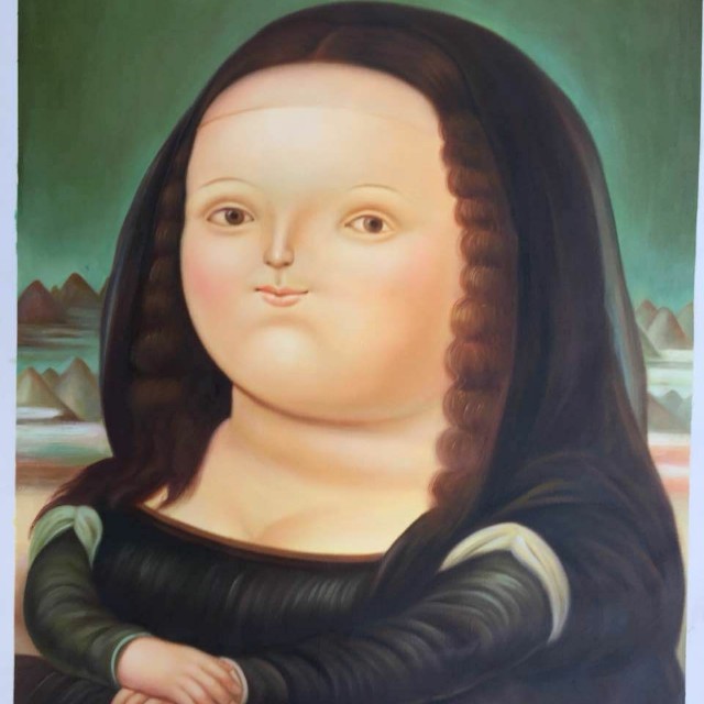 Fat Mona Lisa Oil Painting Design Craft Art Prints On Carousell