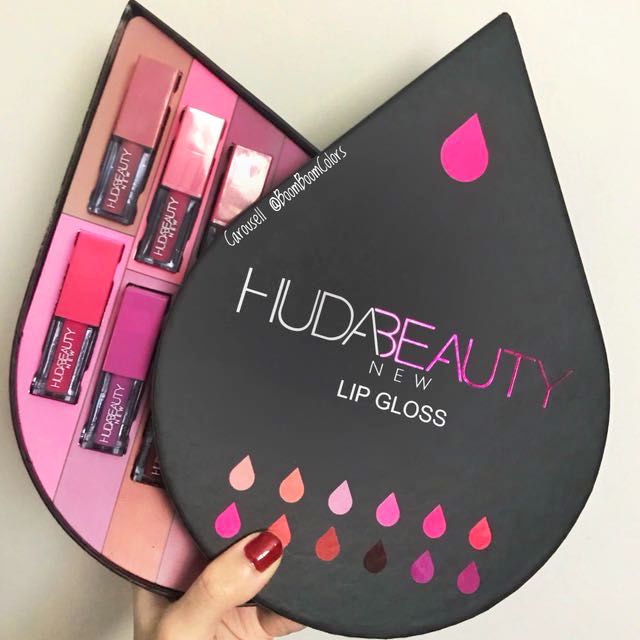 huda beauty lip gloss set