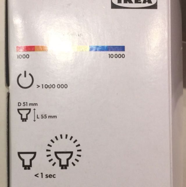 Ikea Gu10 240v 35w Halogen Lamps 4 Pcs Electronics Others On Carousell