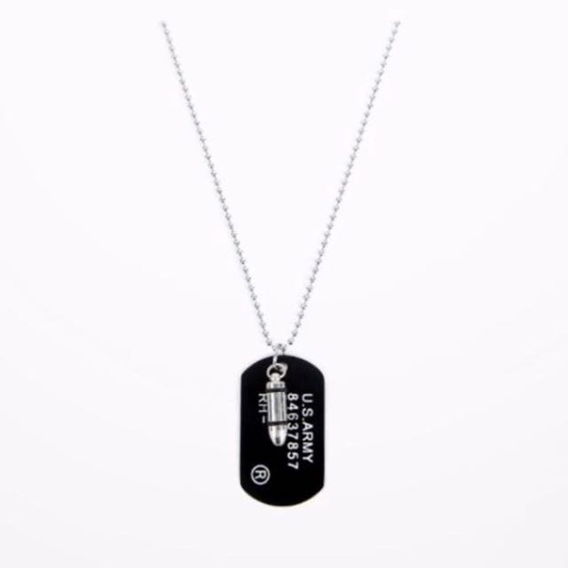 Stylewell Unisex Metal Fancy & Stylish Solid Army Military Theme Dog Tag  Name Age Sex Blood