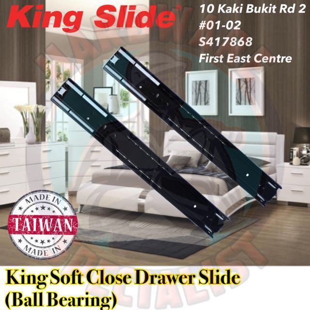 King Soft Close Ball Bearing Drawer Slides Furniture Home Decor
