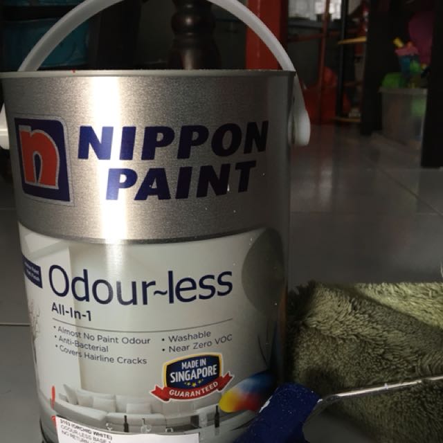 Nippon Odourless paint 5L can (Orchid white 3103), Furniture & Home