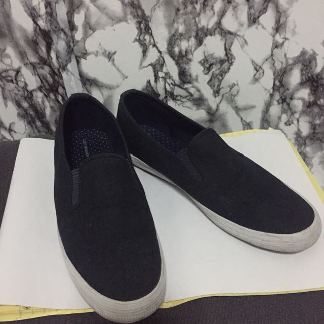 womens navy blue slip on sneakers