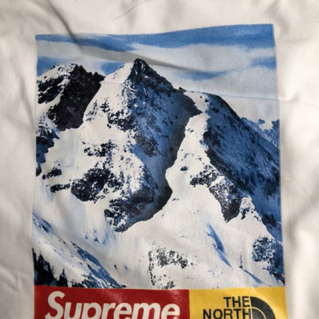 Supreme X North Pole Snow mountain T Men s Fashion Tops Sets