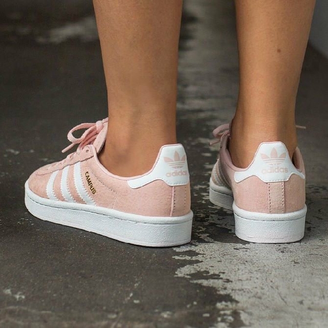 ADIDAS CAMPUS SHOES in BABY PINK 