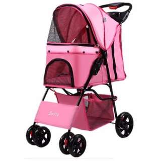 Source luxury folding pet stroller for dog outdoor dog strollers pet  carrier trolley small dogs pet stroller for sale on m.