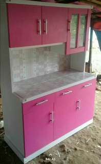 Lemari sayur 3 Pintu Pink Minimalis