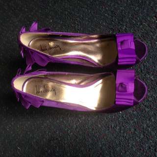 Satin Purple Heels