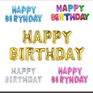 Happy birthday letter balloon