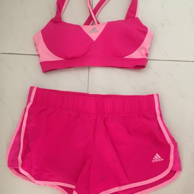 matching sports bra and shorts