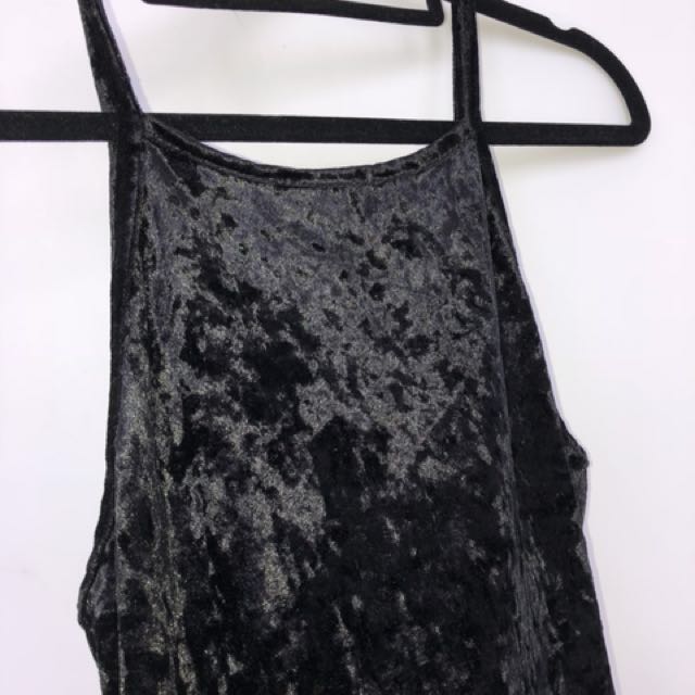 Black Crushed Velvet Tight Dress Women S Fashion Clothes